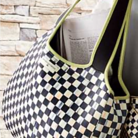 MacKenzie Childs Courtly Check Carryall Bag - Picture 2 of 7